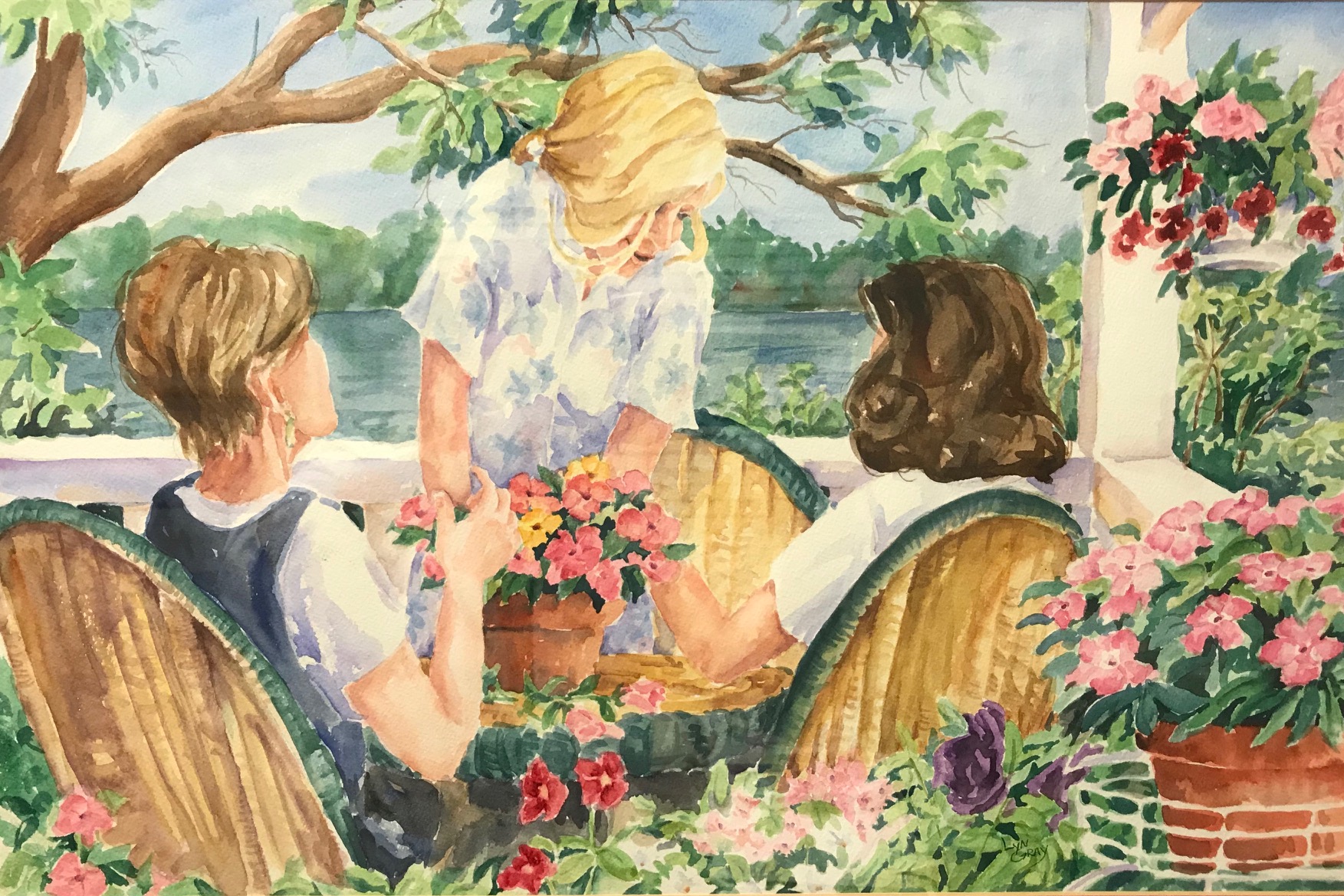 group of ladies sitting at a table